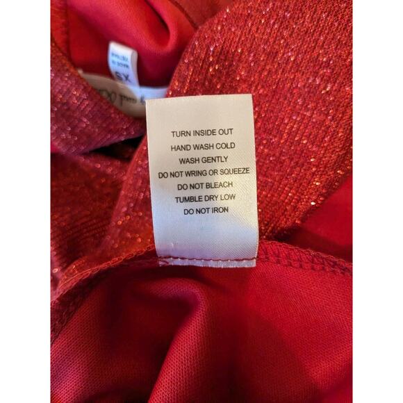 Honey & Rosie- NWT Red Shimmer Halter Cut Semi/Formal Dress -XS - Picture 8 of 8